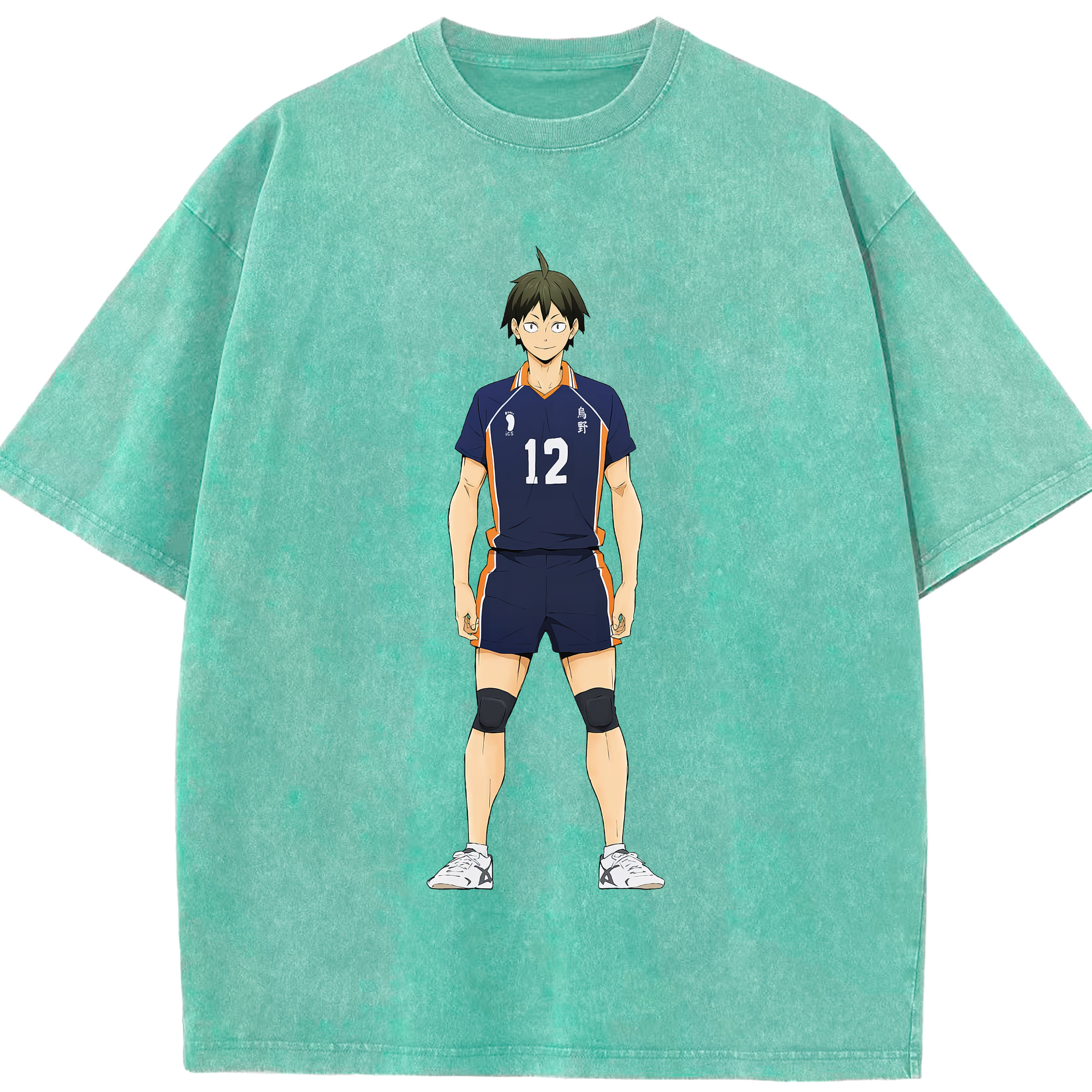 （画像用） ハイキュー!! Haikyu!! 綿100% ヴィンテージ風 半袖Tシャツ（フロントプリント）